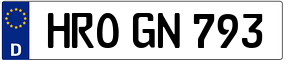 Trailer License Plate